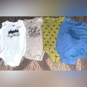 Yoga Sprouts 4 pack cotton unisex bodysuits